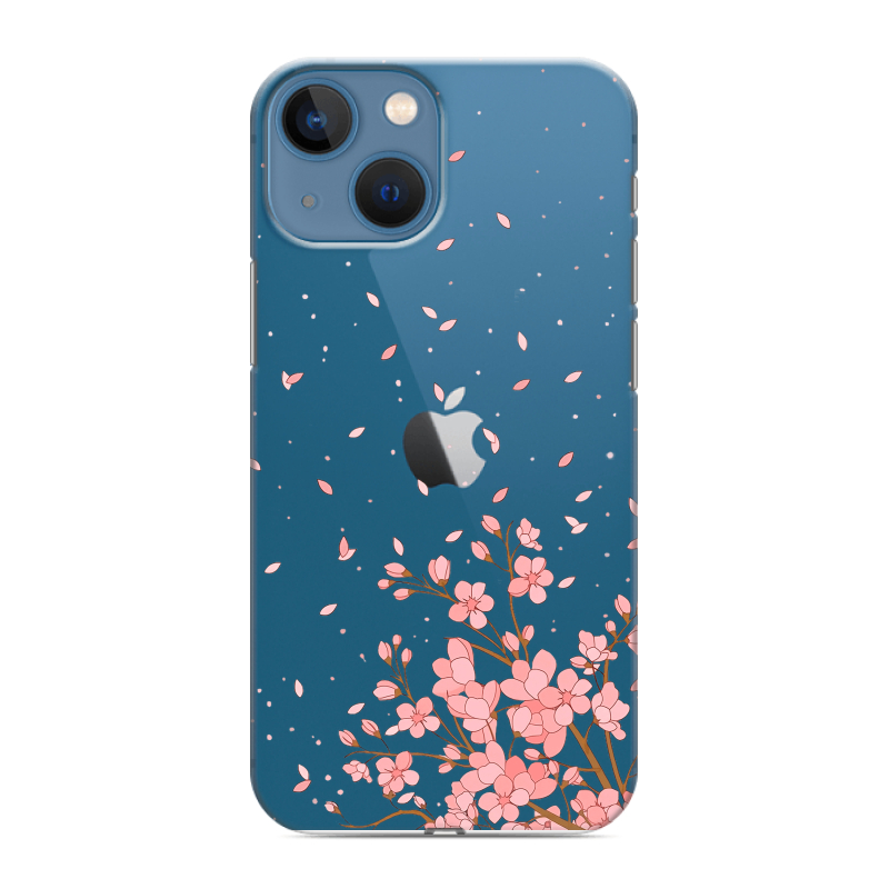 Силиконовый противоударный чехол на Iphone 13 Mini с принтом Ветка сакуры Силиконовый противоударный чехол на Iphone 13 Mini с принтом Ветка сакуры