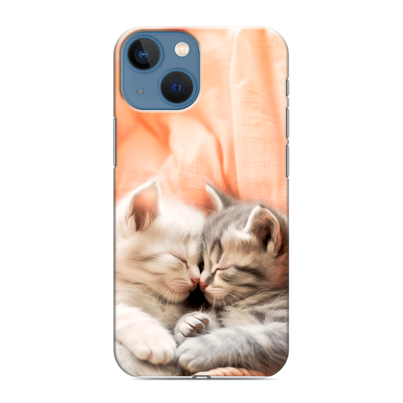 Силиконовый чехол на Iphone 13 Mini с принтом Котята Силиконовый чехол на Iphone 13 Mini с принтом Котята
