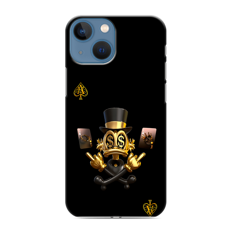 Силиконовый чехол на Iphone 13 Mini с принтом Золотой скрудж макдак Силиконовый чехол на Iphone 13 Mini с принтом Золотой скрудж макдак