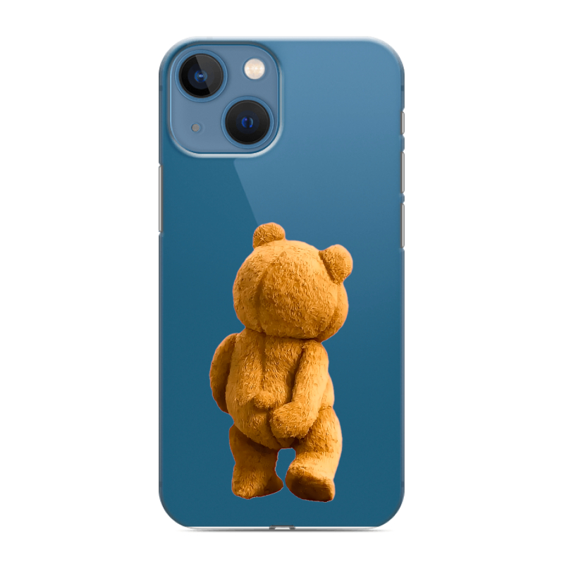 Силиконовый противоударный чехол на Iphone 13 Mini с принтом Медведь Силиконовый противоударный чехол на Iphone 13 Mini с принтом Медведь