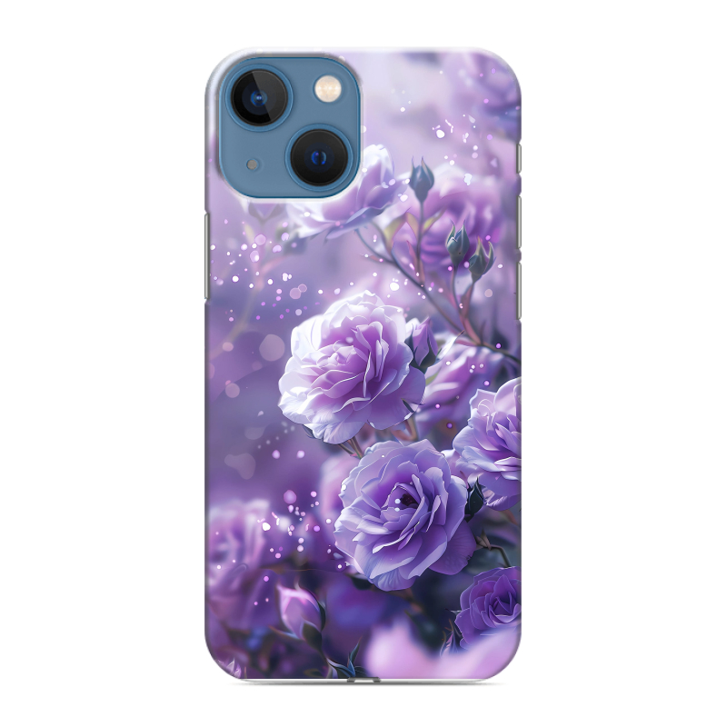 Пластиковый чехол на Iphone 13 Mini с принтом Розы цветы Пластиковый чехол на Iphone 13 Mini с принтом Розы цветы