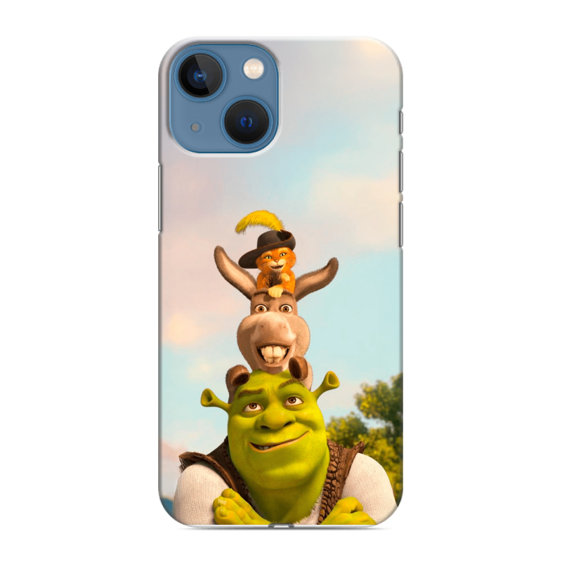 Силиконовый чехол на Iphone 13 Mini с принтом Шрек Shrek Силиконовый чехол на Iphone 13 Mini с принтом Шрек Shrek
