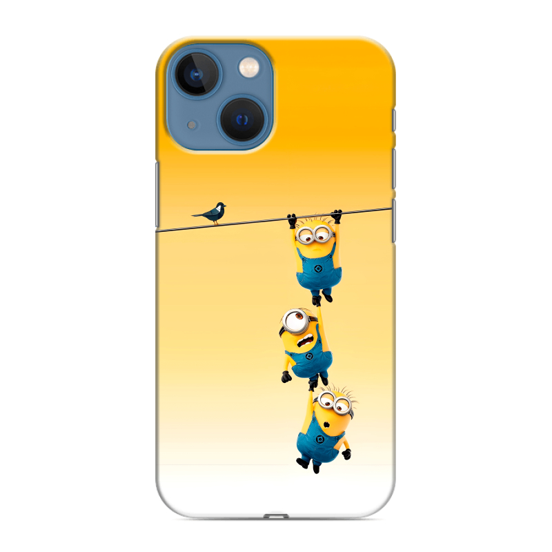 Пластиковый чехол на Iphone 13 Mini с принтом Миньоны Пластиковый чехол на Iphone 13 Mini с принтом Миньоны