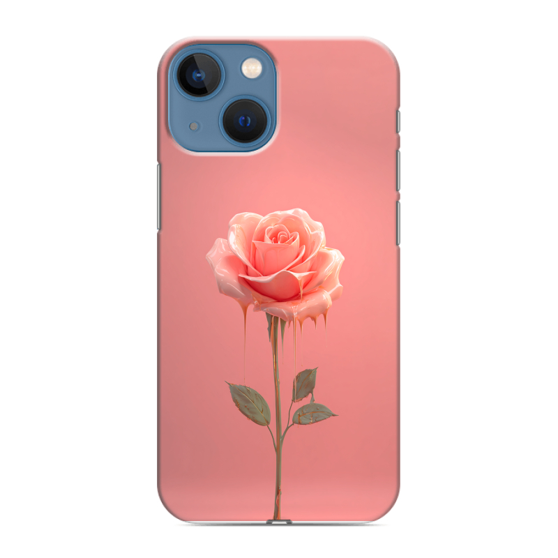Пластиковый чехол на Iphone 13 Mini с принтом Розовая роза Пластиковый чехол на Iphone 13 Mini с принтом Розовая роза