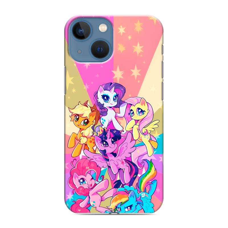 Пластиковый чехол на Iphone 13 Mini с принтом My little pony Дружба чудо Пластиковый чехол на Iphone 13 Mini с принтом My little pony Дружба чудо
