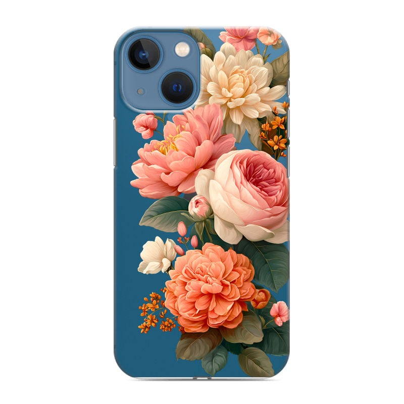Пластиковый чехол на Iphone 13 Mini с принтом цветы Пластиковый чехол на Iphone 13 Mini с принтом цветы