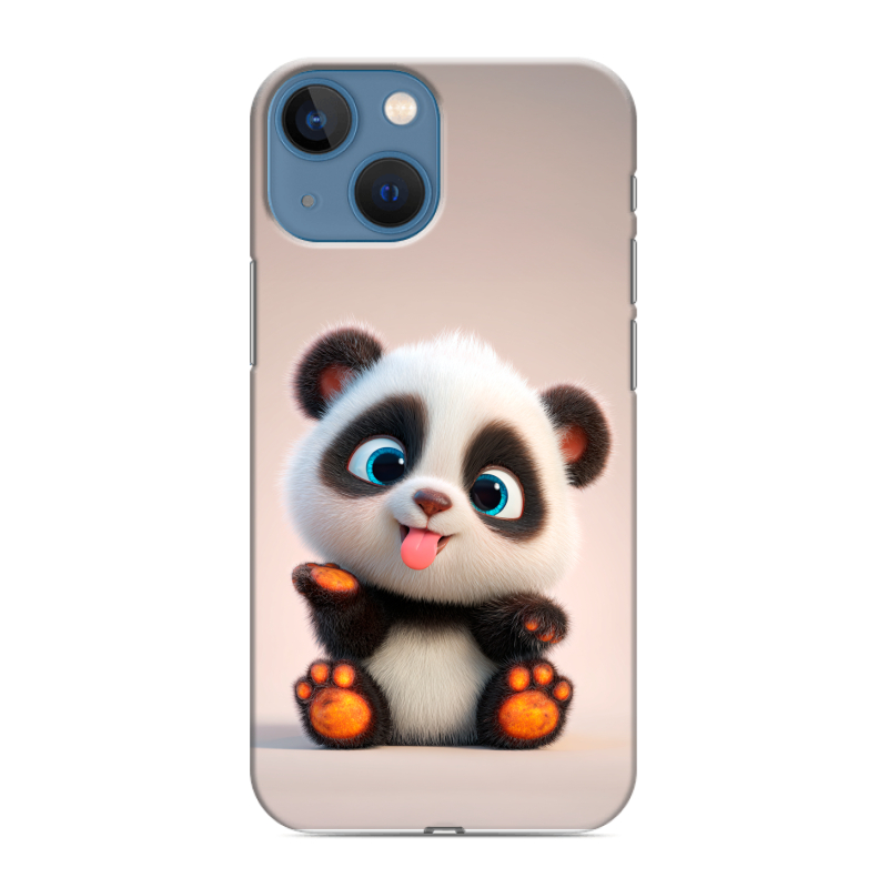 Силиконовый чехол на Iphone 13 Mini с принтом милая панда Силиконовый чехол на Iphone 13 Mini с принтом милая панда