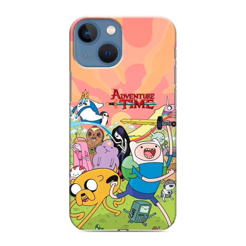 Силиконовый чехол на Iphone 13 Mini с принтом Adventure time Время приключений Силиконовый чехол на Iphone 13 Mini с принтом Adventure time Время приключений