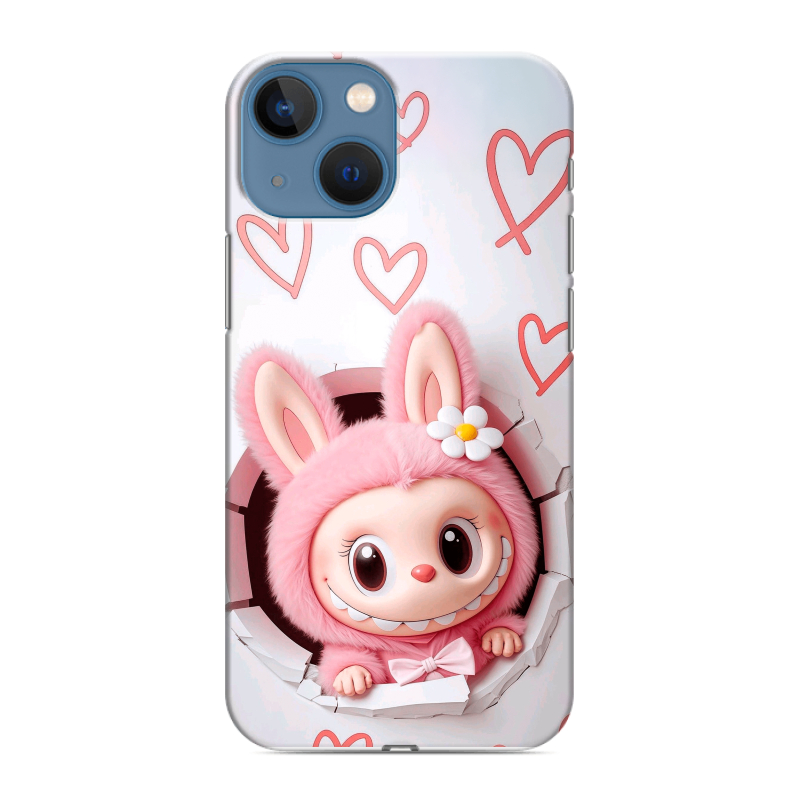 Силиконовый чехол на Iphone 13 Mini с принтом Labubu Лабубу Силиконовый чехол на Iphone 13 Mini с принтом Labubu Лабубу