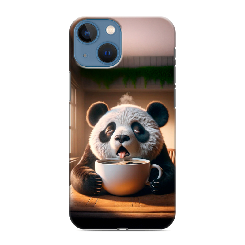 Силиконовый чехол на Iphone 13 Mini с принтом смешная панда Силиконовый чехол на Iphone 13 Mini с принтом смешная панда