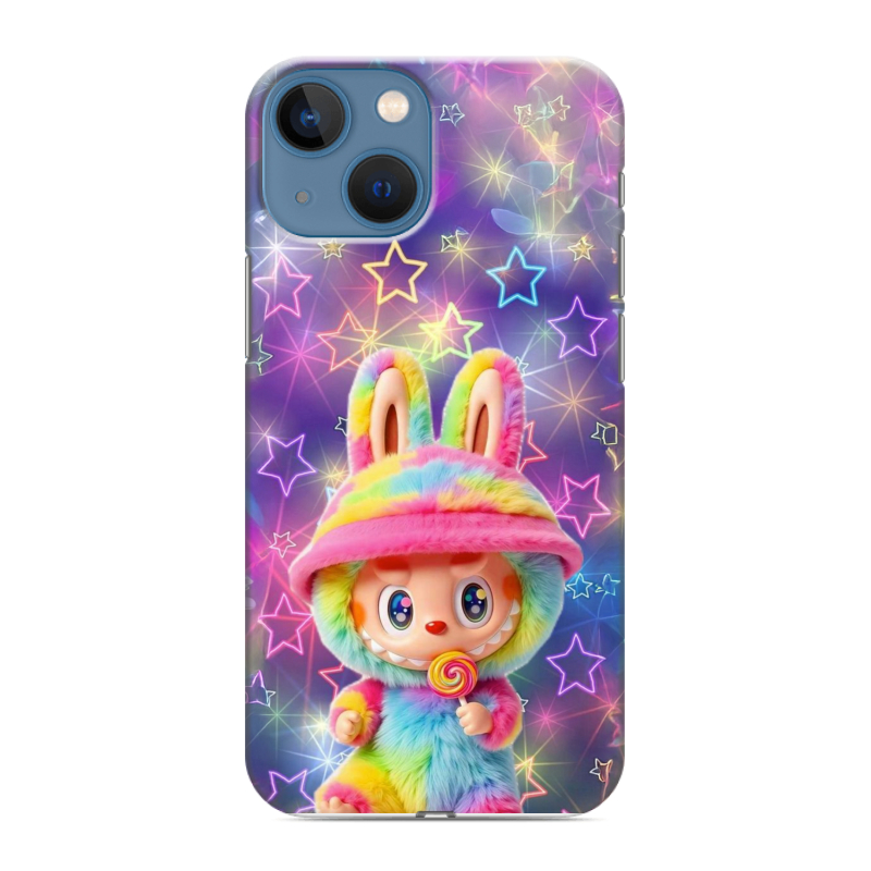 Пластиковый чехол на Iphone 13 Mini с принтом Labubu Лабубу Пластиковый чехол на Iphone 13 Mini с принтом Labubu Лабубу