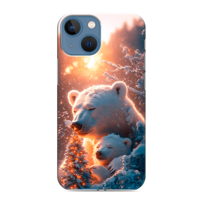 Силиконовый чехол на Iphone 13 Mini с принтом Новый год Силиконовый чехол на Iphone 13 Mini с принтом Новый год