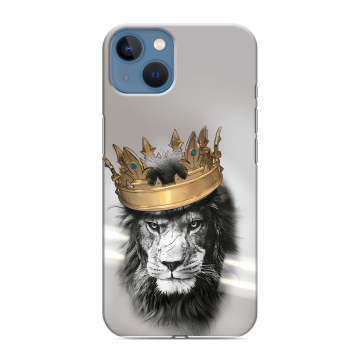 Силиконовый чехол на Iphone 13 с принтом Лев с короной Силиконовый чехол на Iphone 13 с принтом Лев с короной