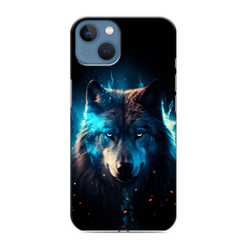 Силиконовый чехол на Iphone 13 с принтом Волк ночной
