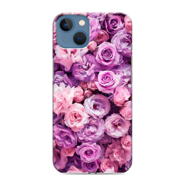 Силиконовый чехол на Iphone 13 с принтом лавандовые розы