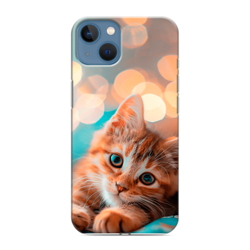 Силиконовый чехол на Iphone 13 с принтом котик Силиконовый чехол на Iphone 13 с принтом котик