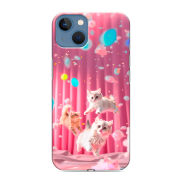 Силиконовый чехол на Iphone 13 с принтом милые котики