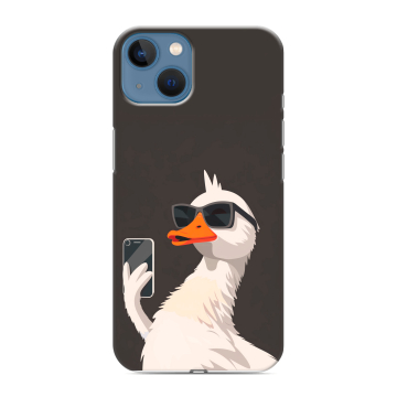 Силиконовый чехол на Iphone 13 с принтом утка в очках Силиконовый чехол на Iphone 13 с принтом утка в очках