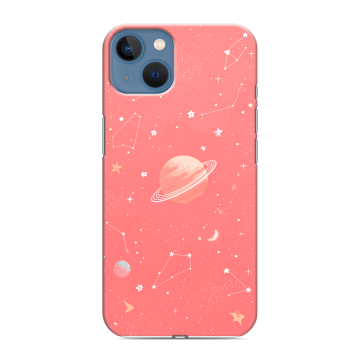 Силиконовый чехол на Iphone 13 с принтом Розовый космос