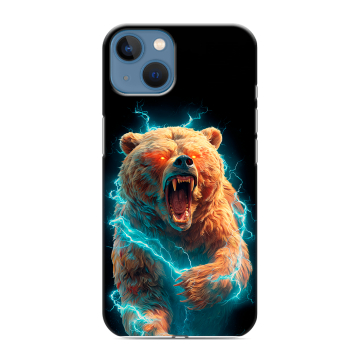 Силиконовый чехол на Iphone 13 с принтом Медведь