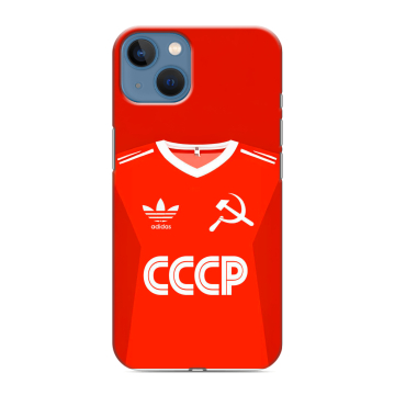 Силиконовый чехол на Iphone 13 с принтом Флаг Герб СССР