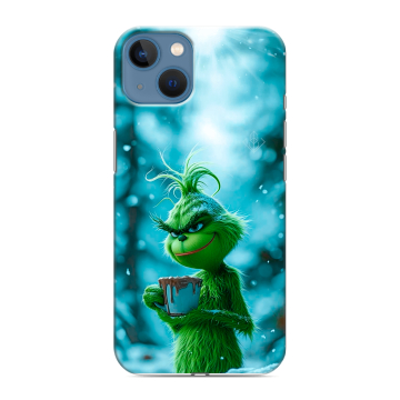 Силиконовый чехол на Iphone 13 с принтом Новый год гринч