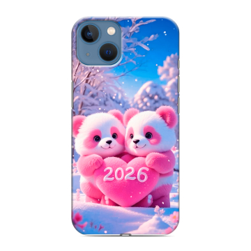 Силиконовый чехол на Iphone 13 с принтом Новый год