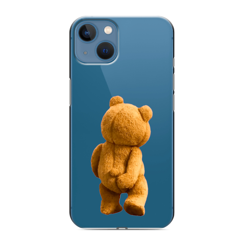 Силиконовый противоударный чехол на Iphone 13 с принтом Медведь Силиконовый противоударный чехол на Iphone 13 с принтом Медведь