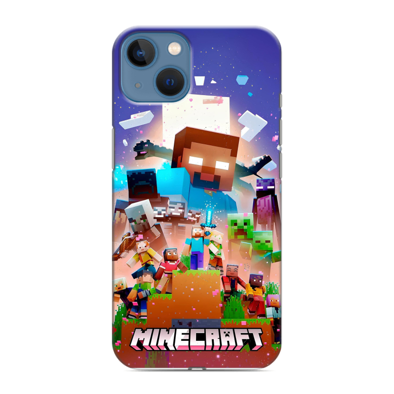 Силиконовый чехол на Iphone 13 с принтом Майнкрафт Minecraft Силиконовый чехол на Iphone 13 с принтом Майнкрафт Minecraft