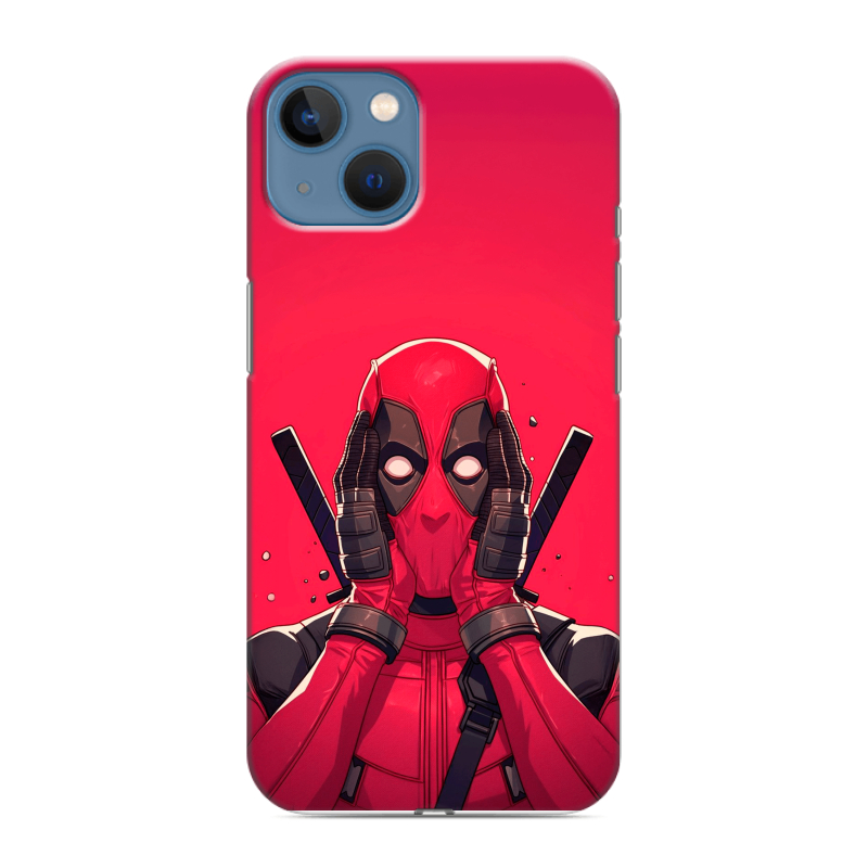 Силиконовый противоударный чехол на Iphone 13 с принтом Дедпул Deadpool Силиконовый противоударный чехол на Iphone 13 с принтом Дедпул Deadpool