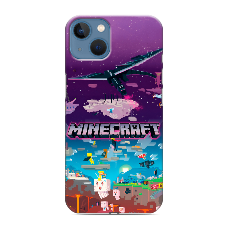 Силиконовый чехол на Iphone 13 с принтом Майнкрафт Minecraft Силиконовый чехол на Iphone 13 с принтом Майнкрафт Minecraft