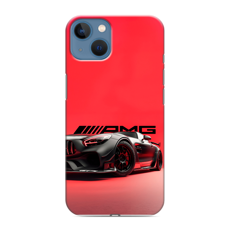 Силиконовый чехол на Iphone 13 с принтом Мерседес Mercedes AMG Силиконовый чехол на Iphone 13 с принтом Мерседес Mercedes AMG