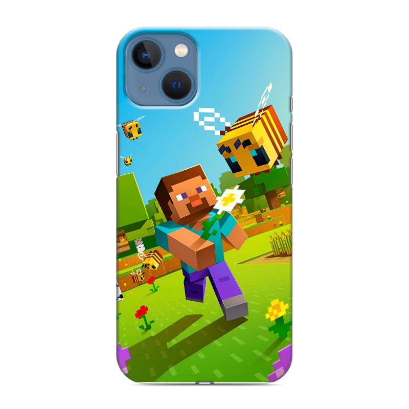 Силиконовый чехол на Iphone 13 с принтом Майнкрафт Minecraft Силиконовый чехол на Iphone 13 с принтом Майнкрафт Minecraft