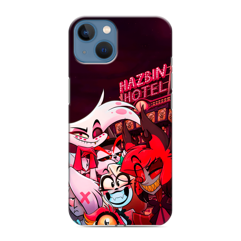 Силиконовый противоударный чехол на Iphone 13 с принтом Hazbin Hotel Отель Хазбин Силиконовый противоударный чехол на Iphone 13 с принтом Hazbin Hotel Отель Хазбин