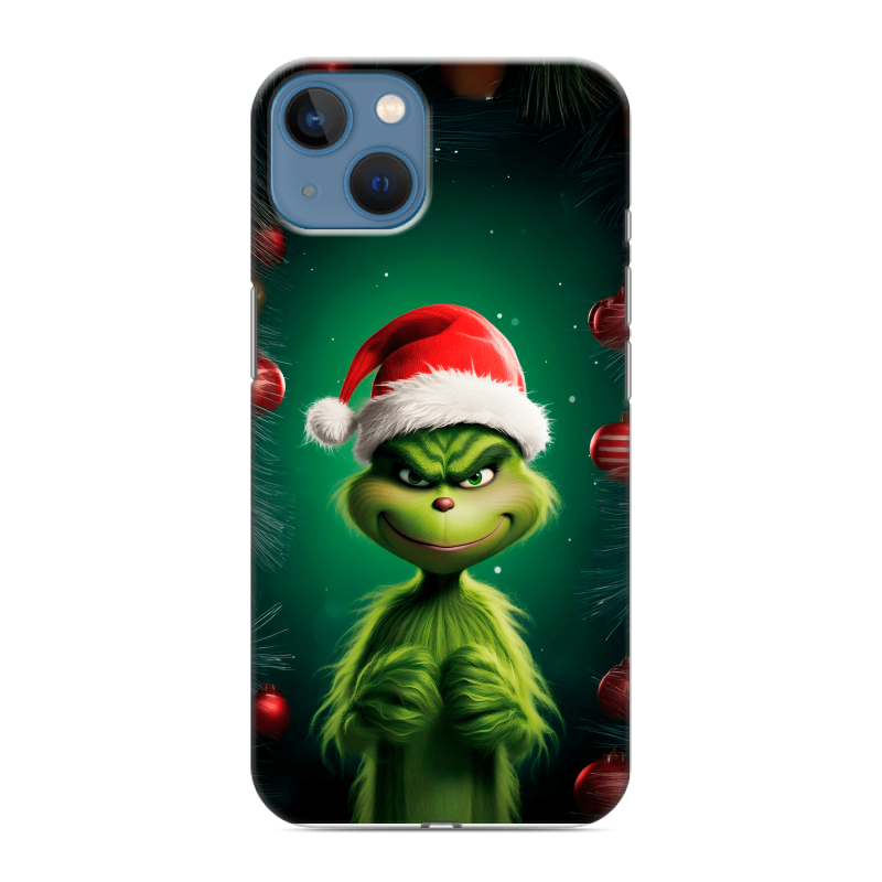 Силиконовый чехол на Iphone 13 с принтом Гринч Новый год Рождество Силиконовый чехол на Iphone 13 с принтом Гринч Новый год Рождество