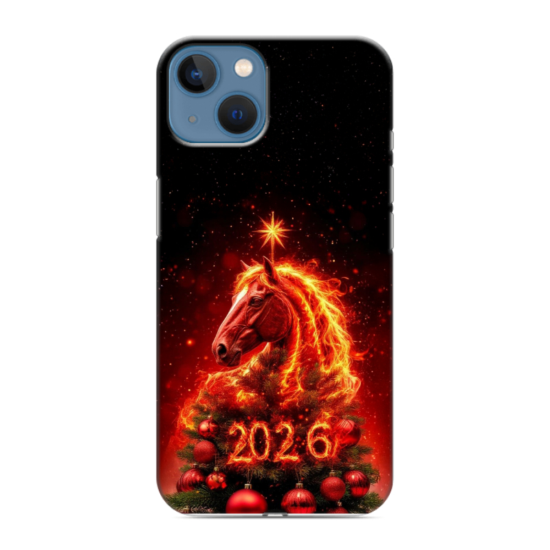 Силиконовый чехол на Iphone 13 с принтом Новый год Силиконовый чехол на Iphone 13 с принтом Новый год