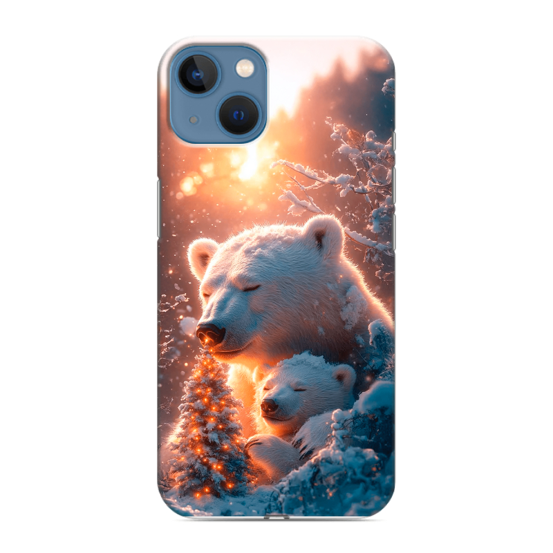 Силиконовый чехол на Iphone 13 с принтом Новый год Силиконовый чехол на Iphone 13 с принтом Новый год