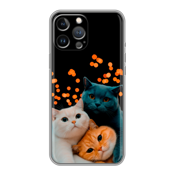Силиконовый чехол на Iphone 13 Pro с принтом Кошки