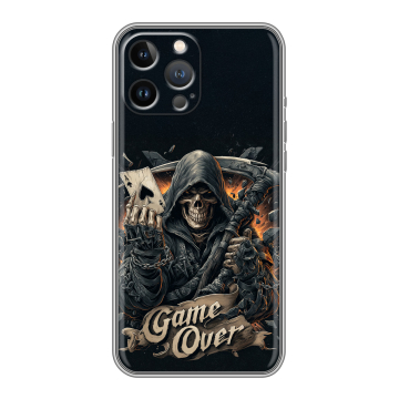 Силиконовый чехол на Iphone 13 Pro с принтом Скелет карты