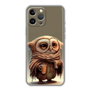 Силиконовый чехол на Iphone 13 Pro с принтом Сова