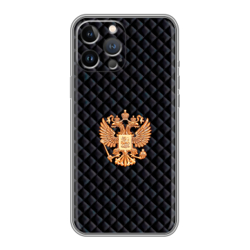 Силиконовый чехол на Iphone 13 Pro с принтом Герб России принт Силиконовый чехол на Iphone 13 Pro с принтом Герб России принт