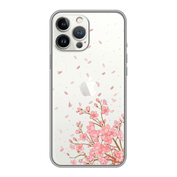 Силиконовый чехол на Iphone 13 Pro с принтом Ветка сакуры Силиконовый чехол на Iphone 13 Pro с принтом Ветка сакуры