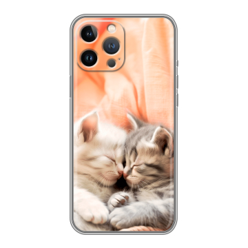 Силиконовый чехол на Iphone 13 Pro с принтом Котята Силиконовый чехол на Iphone 13 Pro с принтом Котята