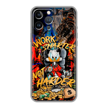 Силиконовый чехол на Iphone 13 Pro с принтом Дональд Дак Деньги Силиконовый чехол на Iphone 13 Pro с принтом Дональд Дак Деньги