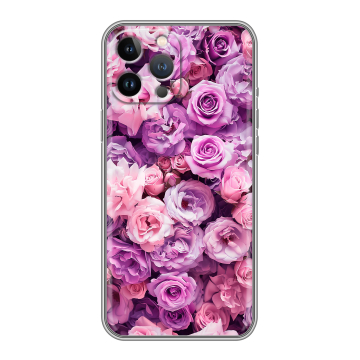 Силиконовый чехол на Iphone 13 Pro с принтом лавандовые розы