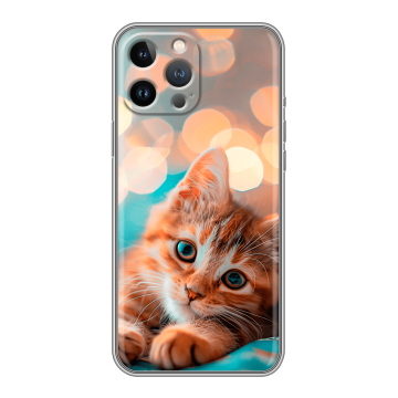 Силиконовый чехол на Iphone 13 Pro с принтом котик Силиконовый чехол на Iphone 13 Pro с принтом котик