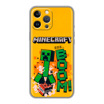 Силиконовый чехол на Iphone 13 Pro с принтом Майнкрафт Minecraft Силиконовый чехол на Iphone 13 Pro с принтом Майнкрафт Minecraft