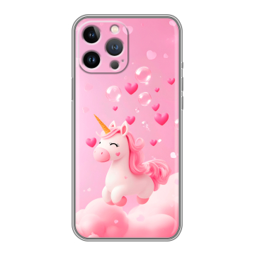 Силиконовый чехол на Iphone 13 Pro с принтом Единорог Силиконовый чехол на Iphone 13 Pro с принтом Единорог