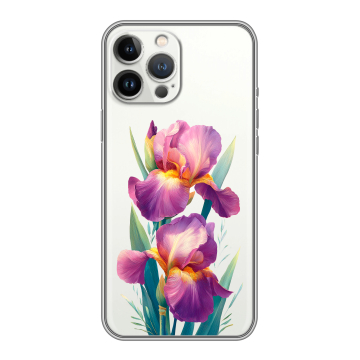 Силиконовый чехол на Iphone 13 Pro с принтом Цветы орхидеи