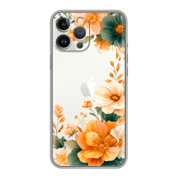 Силиконовый чехол на Iphone 13 Pro с принтом Цветы принт